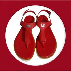 MICHAEL KORS RED SANDALS LIKE NEW 10
